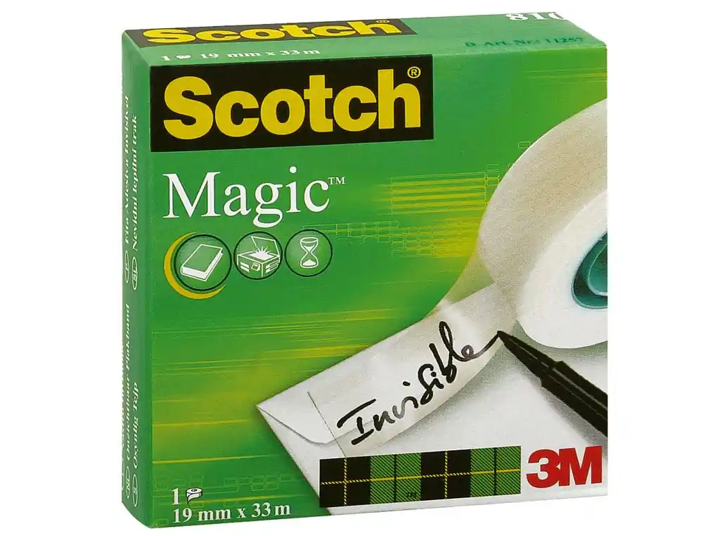 Cinta Scotch Magic 810 invisible 12mm x 33m Alta Calidad