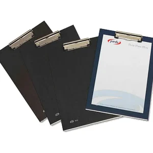 Oferta De Temporada Porta bloc Pardo base PVC con pinza folio negro