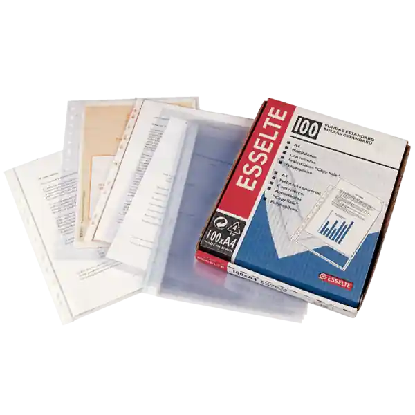Marca Reconocida Caja de 100 fundas luxe formato folio Esselte
