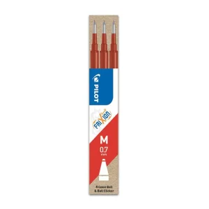 Auténtico PILOT Recambio boligrafo Frixion Pack 3 Rojo BLS-FR7-R-S3