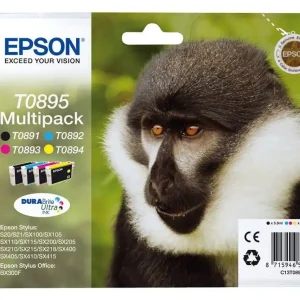 Pack 4 cartuchos inyeccion tinta original Epson T0895 Exclusivo