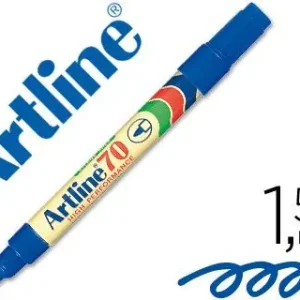 Compra Ahora Rotulador Artline Marcador Permanente Ek-70 Azul -Punta Redonda 1.5 mm -Papel Metal y Cristal