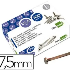 Encuadernadores Liderpapel N.6 27,5 mm -Caja de 100 Niquelados Ordenar Ahora Mismo
