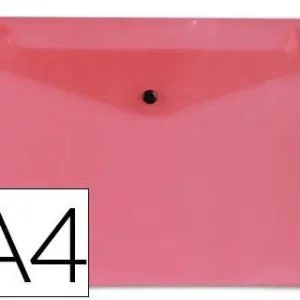 Carpeta Liderpapel Dossier Broche 34040 Polipropileno Din A4 Roja Transparente 50 Hojas Ordenar Ahora Mismo