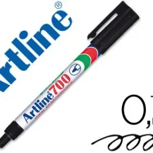Moderno Rotulador Artline Marcador Permanente Ek-700 Negro -Punta Redonda 0.7 mm -Papel Metal y Cristal