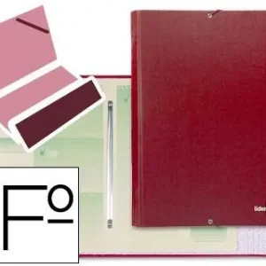 Carpeta Clasificadora Liderpapel 12 Departamentos Folio Prolongado Carton Forrado Roja Lujoso
