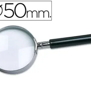 Última Oportunidad Lupa Cristal Aro Metalico Mango Negro W-102 50 Mm