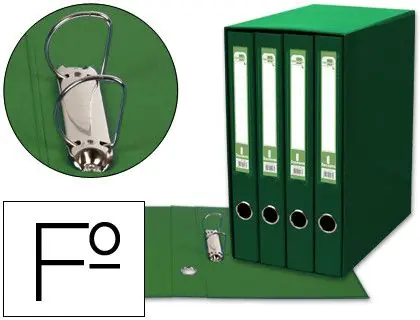 Modulo Liderpapel 4 Archivadores Folio 2 Anillas Mixtas 25Mm Verde Garantía De Devolución De Dinero