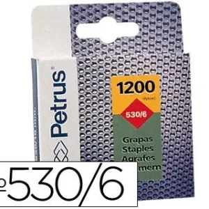 Compra Ahora Grapas Petrus Nº 530/6 -Caja de 1200 Grapas