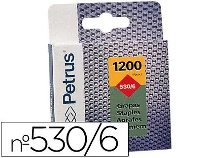 Compra Ahora Grapas Petrus Nº 530/6 -Caja de 1200 Grapas