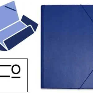 Promoción Exclusiva Carpeta Liderpapel Gomas Folio Solapas Plastico Azul