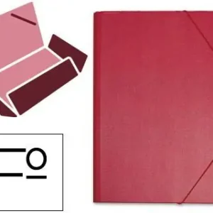 Carpeta Liderpapel Gomas Folio Solapas Plastico Burdeos Imprescindible (Must-Have)