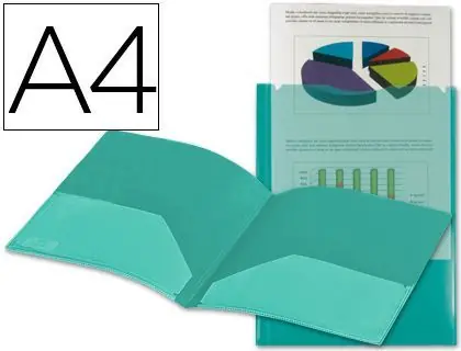 Máxima Calidad Carpeta Liderpapel Dossier Dos Bolsas Canguro 45683 Polipropileno Din A4 Verde