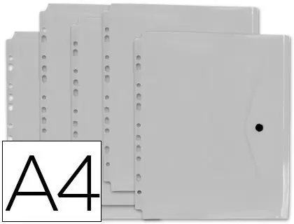 Promoción Carpeta Liderpapel Dossier Broche 36664 Polipropileno Din A4 Pack de 5 Incolora Transparente Multitaladro