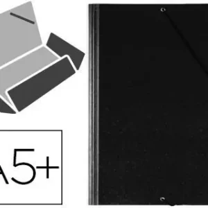 Carpeta Gomas Solapas Plastico Saro Cuarto Negro Más Vendido