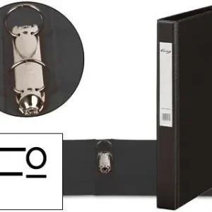 Oferta Especial Carpeta 2 Anillas 25 mm Plastico Pardo Folio Negro