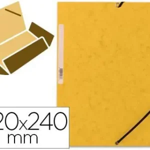 Última Oportunidad Carpeta Q-Connect Gomas Kf02166 Carton Simil-Prespan Solapas 320X243 mm Amarilla