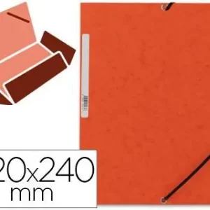 Carpeta Q-Connect Gomas Kf02170 Carton Simil-Prespan Solapas 320X243 mm Naranja Oferta De Temporada