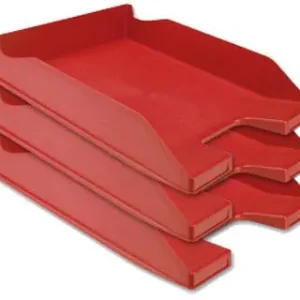 Nueva Colección Bandeja Sobremesa Plastico Q-Connect Rojo Opaco