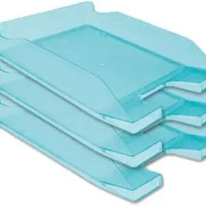 Precio Rebajado Bandeja Sobremesa Plastico Q-Connect Turquesa Transparente