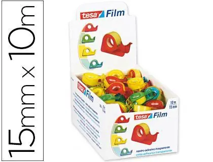 Cinta Adhesiva Tesa Standard 10 Mt X 15 mm con Dispensador Liquidación