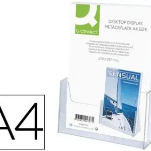Mejor Precio Expositor Sobremesa Q-Connect Metacrilato Tamaño A4 Ref.5753