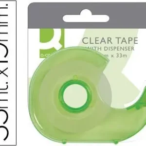 Miniportarrollo Q-Connect para Cinta de 33 Mt X 19 Mm Artesanal