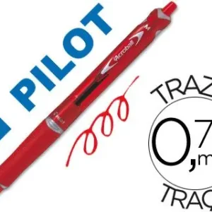 Boligrafo Pilot Acroball Rojo Tinta Aceite Punta de Bola de 1,0Mm Retractil Stock Limitado
