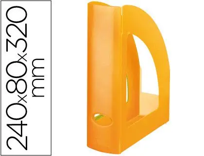 Compra Hoy Revistero Plastico Q-Connect Naranja Translucido