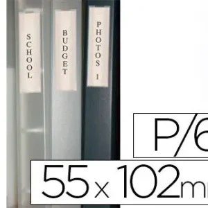 Rebajas Funda Autoadhesiva Q-Connect para Lomo de Carpeta 55X102Mmpack de 6 Unidades