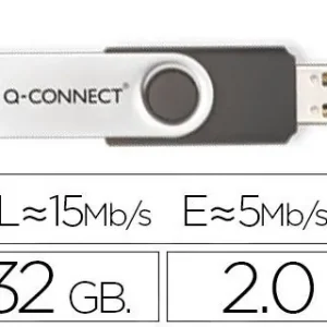 Mayoreo Memoria Usb Q-Connect Flash 32 Gb 2.0