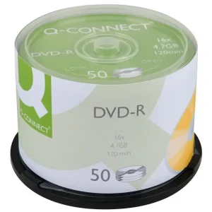 Garantía Incluida Dvd-R Q-Connect Capacidad 4,7Gb Duracion 120Min Velocidad 16X Bote de 50 Unidades