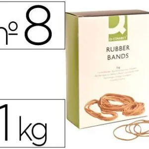 Gomillas Elasticas Q-Connect 1000 Gr Numero 8 80 X 2 Mm Precio Rebajado