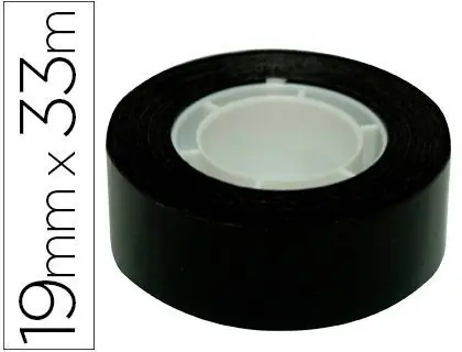 Cinta Adhesiva Apli 33 Mt X 19 mm Color Negro Hecho A Mano