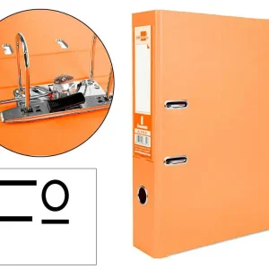 Archivador de Palanca Liderpapel Folio Documenta Forrado Pvc con Rado Lomo 75Mm Naranja con Compresor Solo Hoy