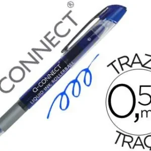 Rotulador Q-Connect Roller Ball Azul 0,5 Mm Garantía De Devolución De Dinero