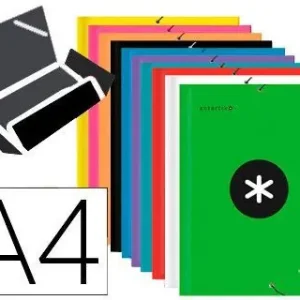 Tendencia Carpeta Liderpapel Antartik Gomas A4 3 Solapas Carton Forrado Colores Surtidos