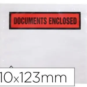 Envío Gratis Sobre Autoadhesivo Q-Connect Portadocumentos Multilingue 113X100 mm Sin Ventana -Paquete de 100 Unidades