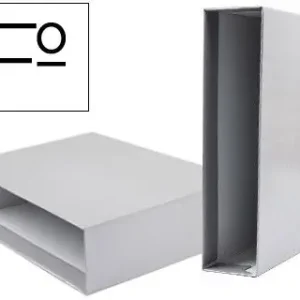 Compra Hoy Caja Archivador Liderpapel de Palanca Carton Folio Documenta Lomo 82Mm Color Gris