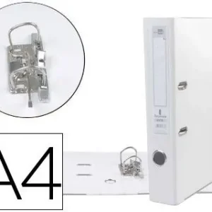 Archivador de Palanca Liderpapel A4 Documenta Forrado Pvc con Rado Lomo 75Mmblanco Compresor Metalico Promoción Exclusiva
