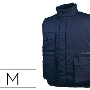 Chaleco Deltaplus Multibolsillos con Cremallera Cintura Elastica Color Azul Naranja Talla M Premium