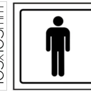 Stock Limitado Pictograma Syssa Señal de Aseos Caballeros en Pvc 105X105 Mm