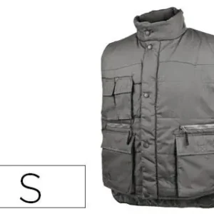 Chaleco Deltaplus Multibolsillos con Cremallera Cintura Elastica Protege Riñones Gris Verde Talla S Hecho A Mano