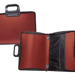 Rebajas Cartera Portadocumentos Liderpapel Roja con Asa y Cremallera 400X45X300 Mm