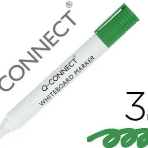 Rotulador Q-Connect Pizarra Blanca Color Verde Punta Redonda 3.0 Mm Directo De Fábrica