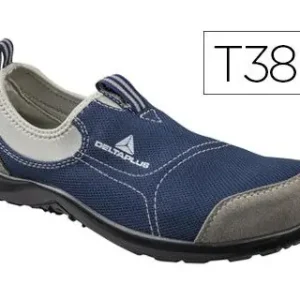 Zapatos de Seguridad Deltaplus de Poliester y Algodon con Plantilla y Puntera - Color Azul Marino Talla 38 Precio Económico