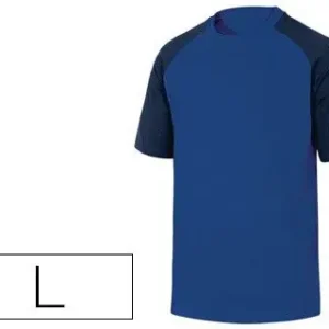 Camiseta de Algodon Deltaplus Color Azul Talla L Mejor Calidad