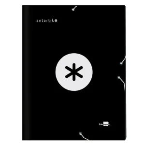 Carpeta Liderpapel Antartik Clasificadora A4 12 Departamentos Gomas Carton Forrado Color Negro Garantía De Devolución De Dinero