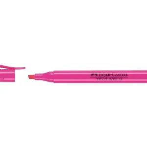 Rotulador faber fluorescente textliner 38 rosa Súper Precio