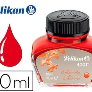 Exclusivo Tinta estilografica pelikan 4001 rojo brillante frasco 30 ml